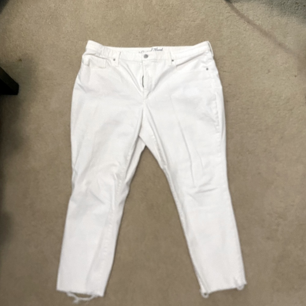 White High Rise Skinny Jeans Crop 18/34R